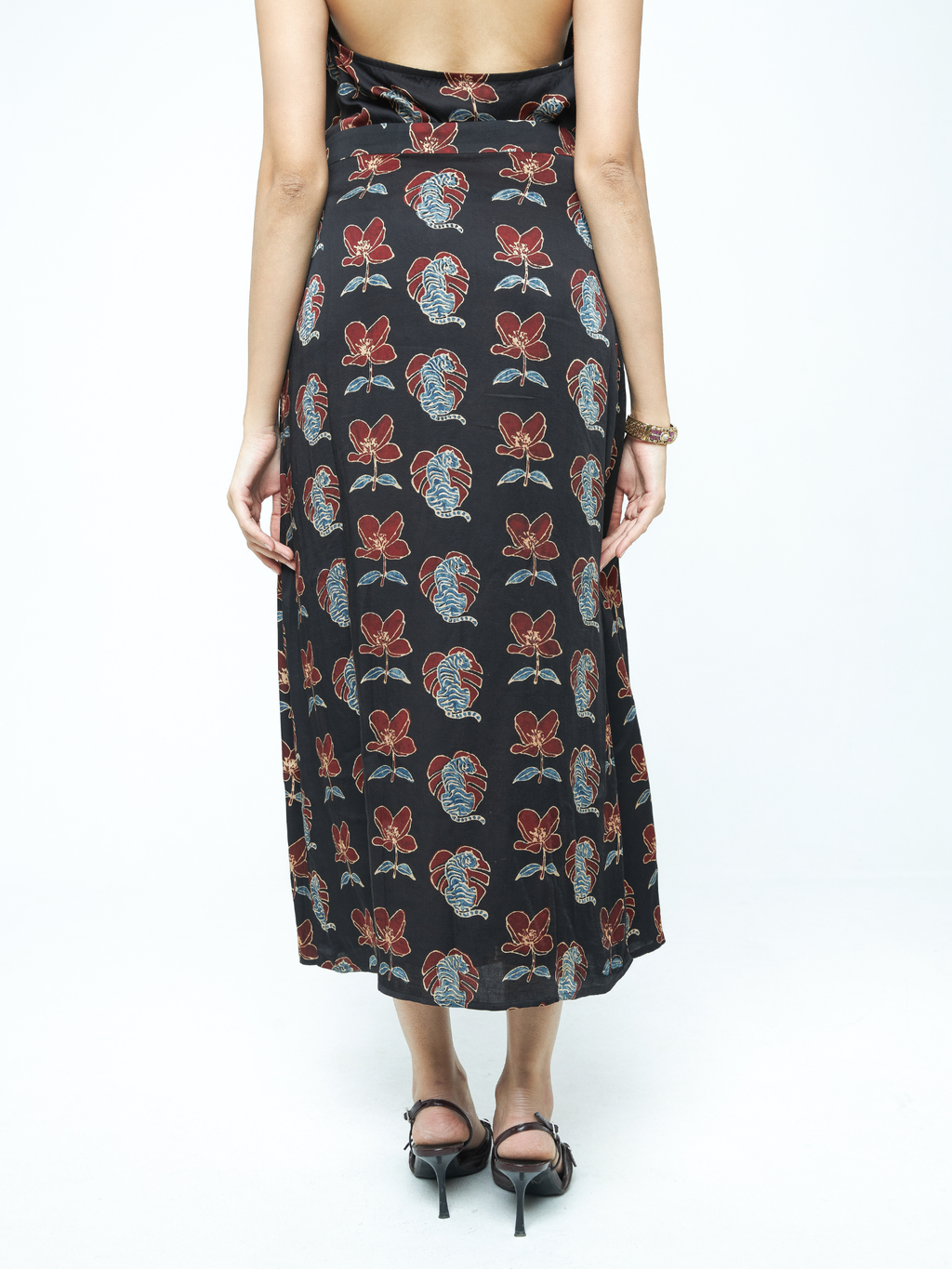 Beast Slip Skirt at Kamakhyaa by Anushé Pirani. This item is Bloom After Dark by Anushe Pirani, Midnight Blueprint, Skirts, Under $200, Womenswear