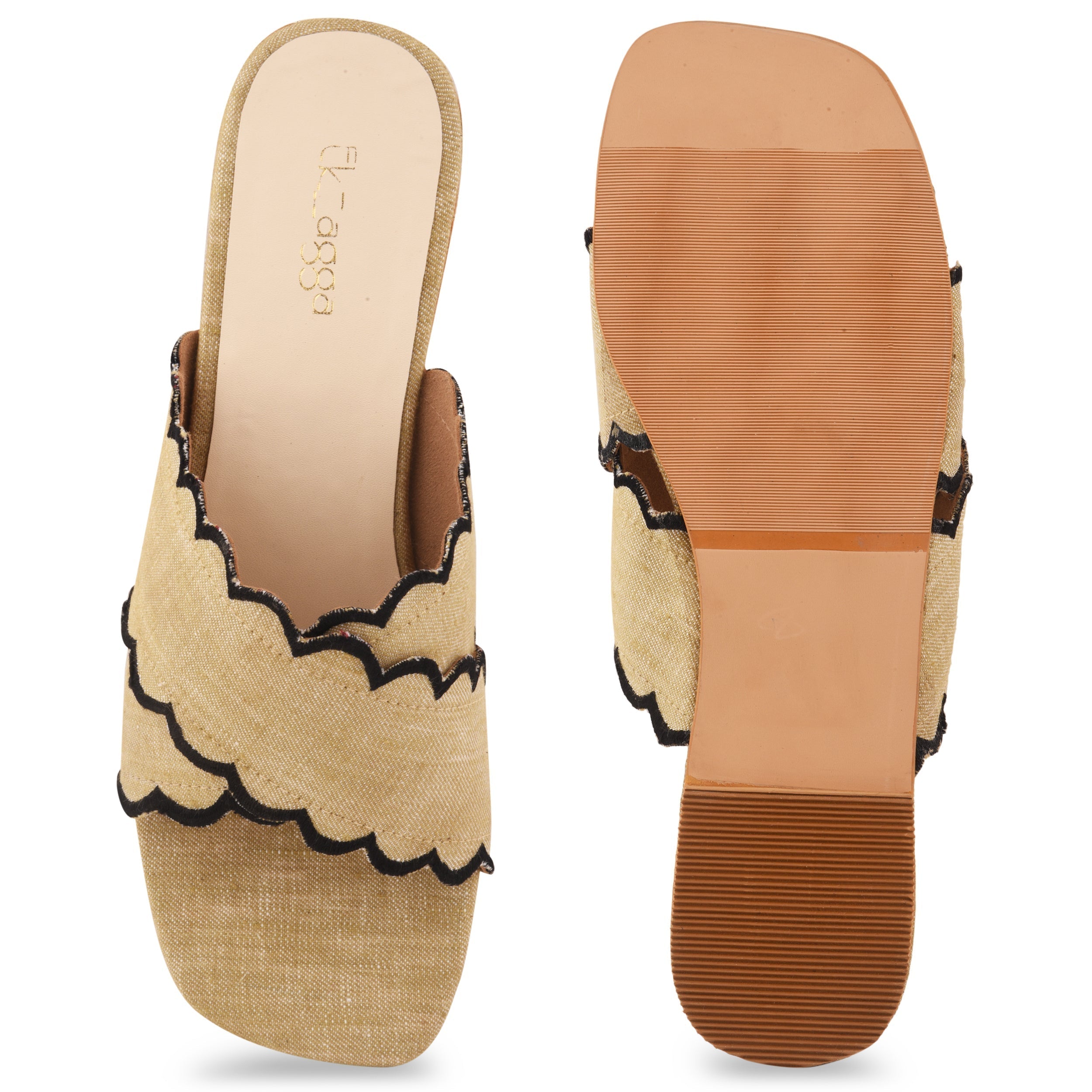 Beige Flats with Lace at Kamakhyaa by EK_agga. This item is Beige, Casual Wear, Flats, Iconic Threads of Kendall Jenner, Indian Formals, Indian Formals Footwear, Indian Wear, Industrial Fabrics, Less than $50, Outing Essentials, Santorini, Solids, Square Toe Footwear, Vacation Wear, Vegan