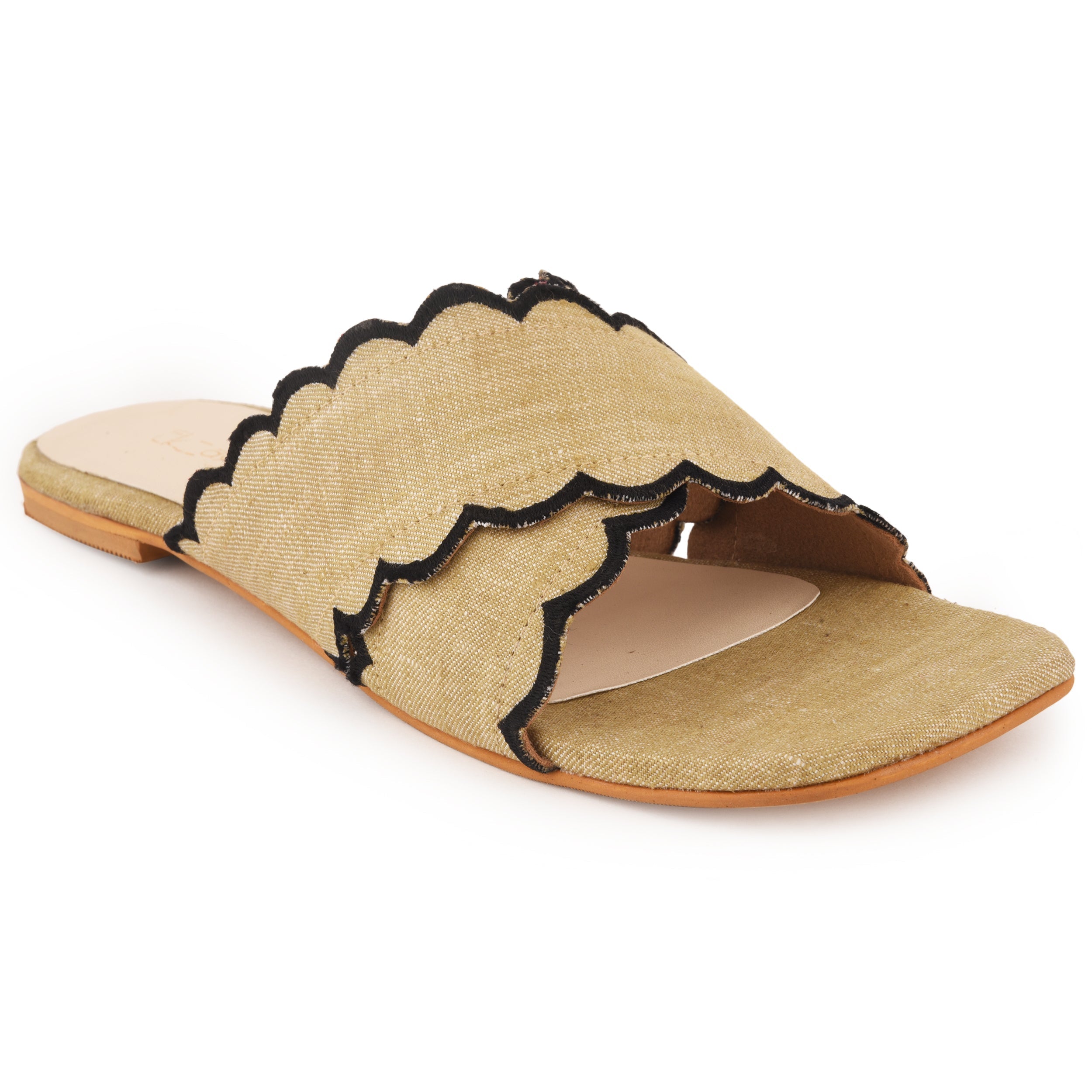 Beige Flats with Lace at Kamakhyaa by EK_agga. This item is Beige, Casual Wear, Flats, Iconic Threads of Kendall Jenner, Indian Formals, Indian Formals Footwear, Indian Wear, Industrial Fabrics, Less than $50, Outing Essentials, Santorini, Solids, Square Toe Footwear, Vacation Wear, Vegan