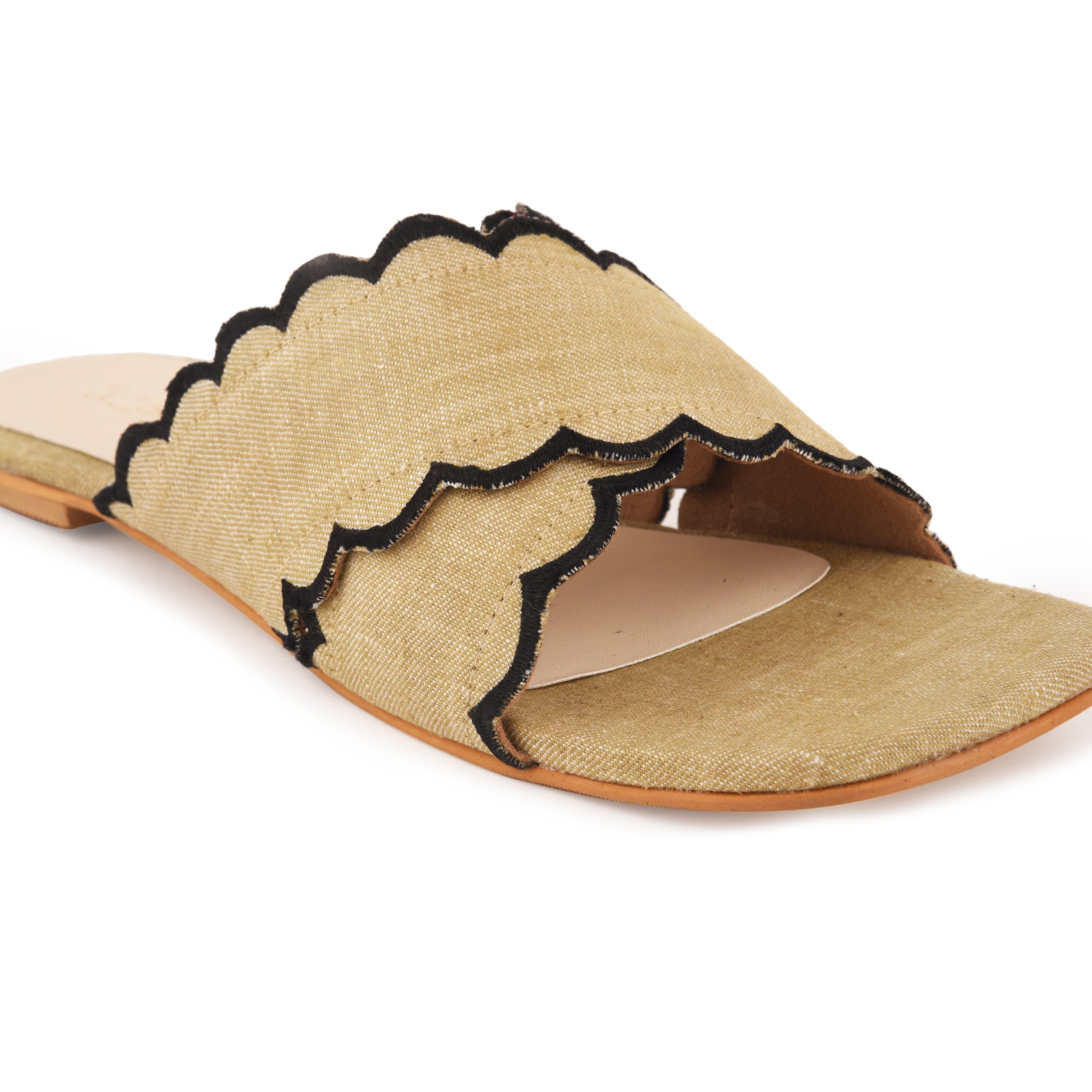 Beige Flats with Lace at Kamakhyaa by EK_agga. This item is Beige, Casual Wear, Flats, Iconic Threads of Kendall Jenner, Indian Formals, Indian Formals Footwear, Indian Wear, Industrial Fabrics, Less than $50, Outing Essentials, Santorini, Solids, Square Toe Footwear, Vacation Wear, Vegan