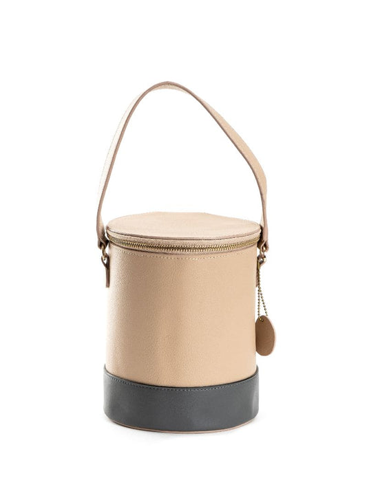 Beige Solid Bucket Bag at Kamakhyaa by Green Hermitage. This item is Apple Leather, Beige, Bucket Bags, Casual Wear, Free Size, Hemp, Lyocell, Recycled, Solids