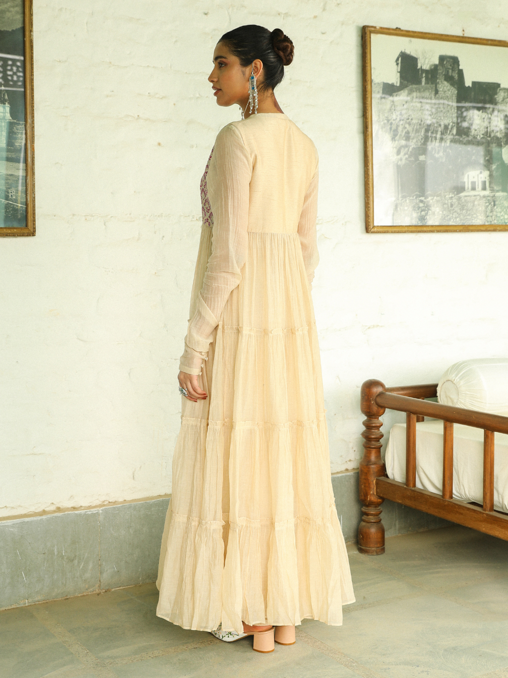 Beige Zari Embroidered Kurta Set with Dupatta at Kamakhyaa by RoohbyRidhimaa. This item is Beige, Chanderi Silk, Dupattas, Embroidered, Festive Wear, Handloom Silk, Handloom Silk Chanderi, Kurta Set with Dupattas, Kurta Sets, Organza, Regular Fit, Resham, Resham Embroidered, Silk Chanderi, Toxin free, Zari Embroidered