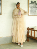 Beige Zari Embroidered Kurta Set with Dupatta at Kamakhyaa by RoohbyRidhimaa. This item is Beige, Chanderi Silk, Dupattas, Embroidered, Festive Wear, Handloom Silk, Handloom Silk Chanderi, Kurta Set with Dupattas, Kurta Sets, Organza, Regular Fit, Resham, Resham Embroidered, Silk Chanderi, Toxin free, Zari Embroidered
