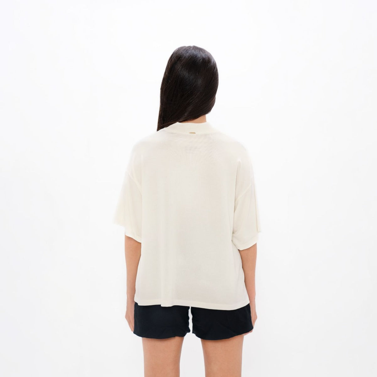 Beirut - Boxy Tee - Powder at Kamakhyaa by 1 People. This item is Elastane, Made from Natural Materials, PYRATEX, Seacell, T-Shirts, Tee, Tencel, Tops, White