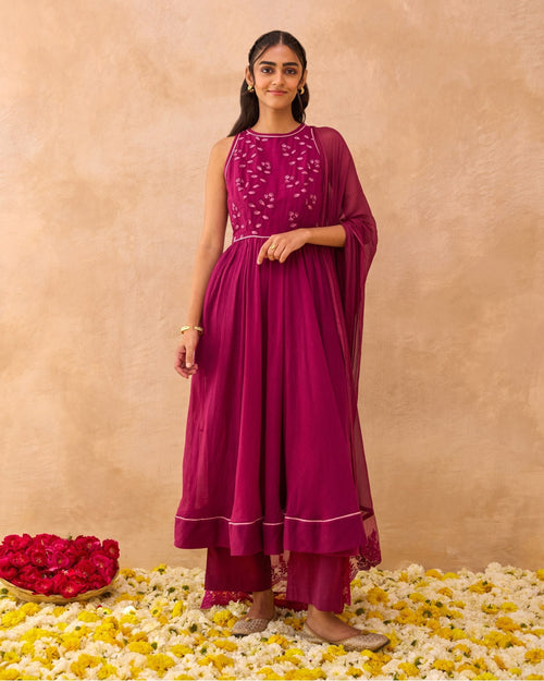 Berry Bash Kurta Set at Kamakhyaa by Taro. This item is Everyday Connection by Taro