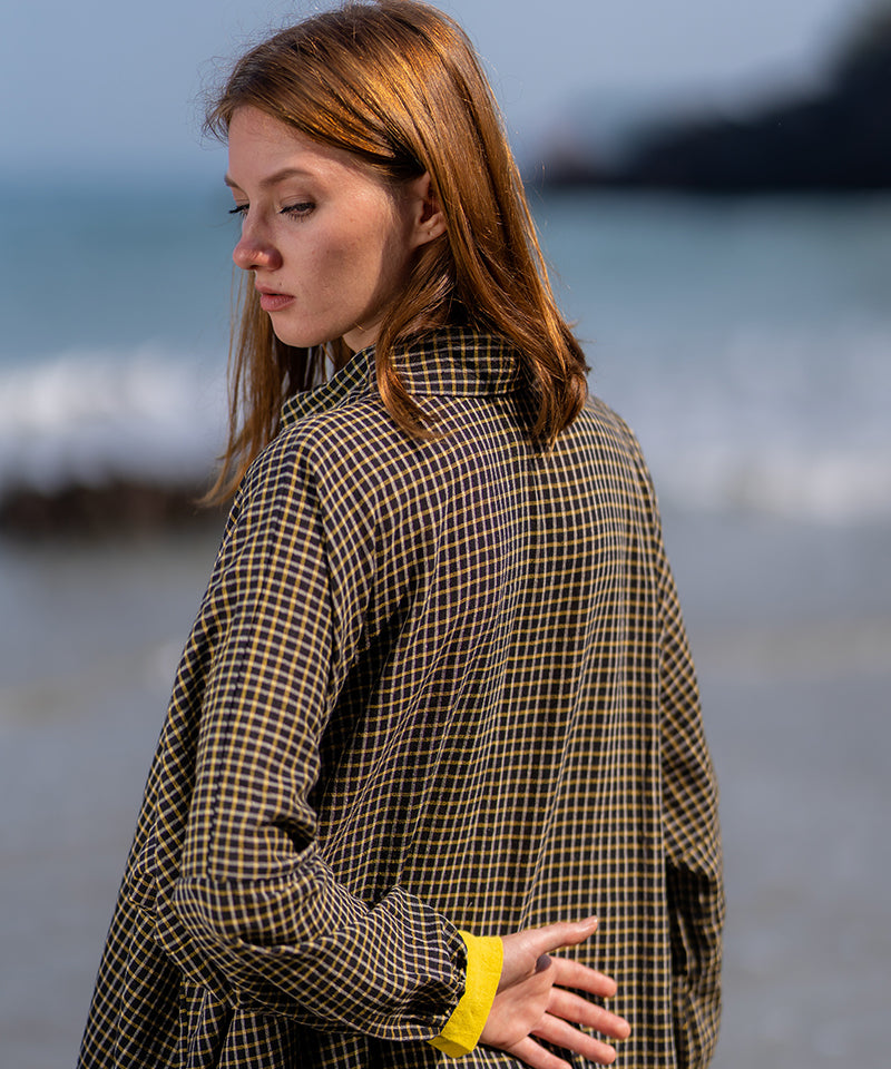 Black Casual Wear Checks Shirt at Kamakhyaa by Krushnachuda. This item is Black, Casual Wear, Checks, Handloom Cotton, Natural Dye, Organic, Relaxed Fit, Shirts