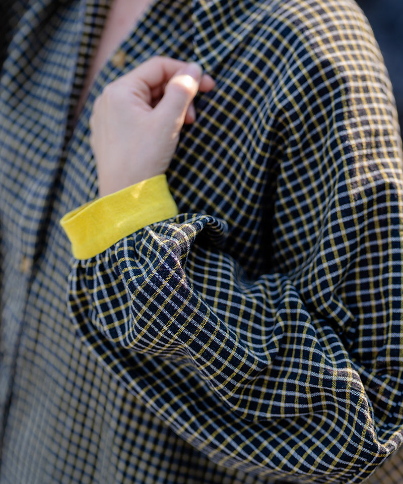 Black Casual Wear Checks Shirt at Kamakhyaa by Krushnachuda. This item is Black, Casual Wear, Checks, Handloom Cotton, Natural Dye, Organic, Relaxed Fit, Shirts