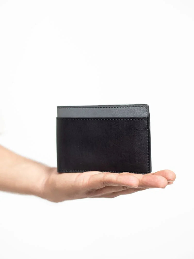 Black Casual Wear Men Wallet at Kamakhyaa by Green Hermitage. This item is Black, Cactus Leather, Casual Wear, Free Size, Hemp, Lyocell, Men Wallets, Recycled, Solids