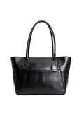 Black Casual Wear Tote Bag at Kamakhyaa by Green Hermitage. This item is Back, Cactus Leather, Casual Wear, Free Size, Hemp, Lyocell, Recycled, Solids, Tote Bags