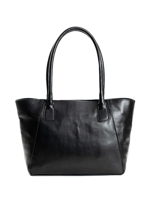 Black Casual Wear Tote Bag at Kamakhyaa by Green Hermitage. This item is Back, Cactus Leather, Casual Wear, Free Size, Hemp, Lyocell, Recycled, Solids, Tote Bags