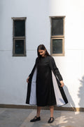 Black Merino Wool Alaska Set at Kamakhyaa by Raas. This item is Black, Merino Wool, Regular Fit, Uru by Raas, Winter WearOffice Wear Co-ords, Woven