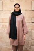 Black Merino Wool Stole at Kamakhyaa by Raas. This item is Black, Merino Wool, Regular Fit, Stoles, Uru by Raas, Winter Wear, Woven