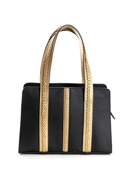 Black Office Wear Shoulder Bag at Kamakhyaa by Green Hermitage. This item is Black, Cactus Leather, Free Size, Hemp, Lyocell, Office Wear, Recycled, Shoulder Bags, Solids