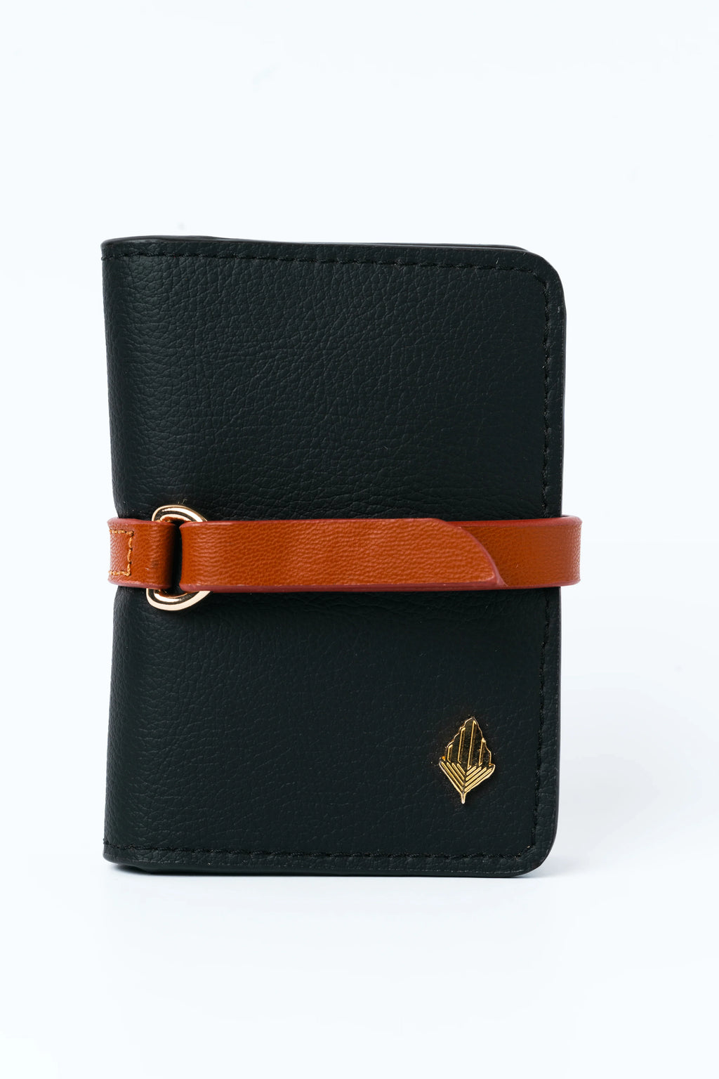 Black Solid Cardholder at Kamakhyaa by Green Hermitage. This item is Black, Cactus Leather, Cardholders, Free Size, Hemp, Lyocell, Office Wear, Recycled, Solids