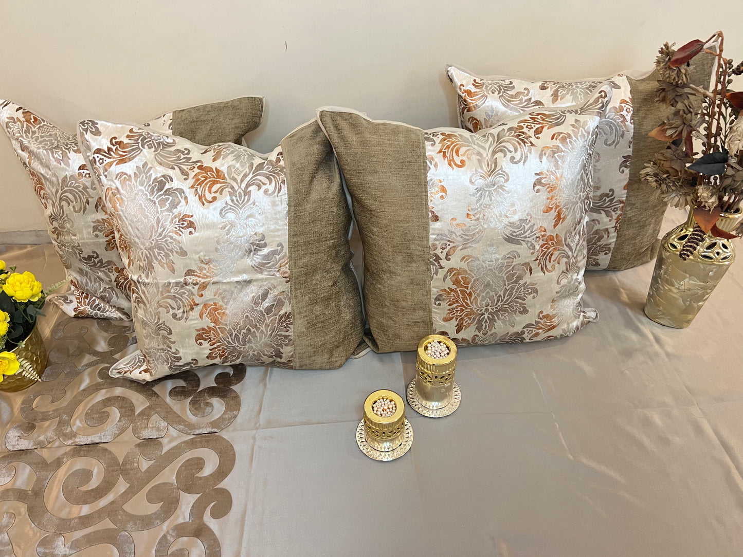 Blend Cushion Cover Sets at Kamakhyaa by Aetherea. This item is 100% Cotton, Cushion covers, Half & Half, Home, Plain, Printed, Upcycled