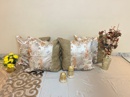 Blend Cushion Cover Sets at Kamakhyaa by Aetherea. This item is 100% Cotton, Cushion covers, Half & Half, Home, Plain, Printed, Upcycled