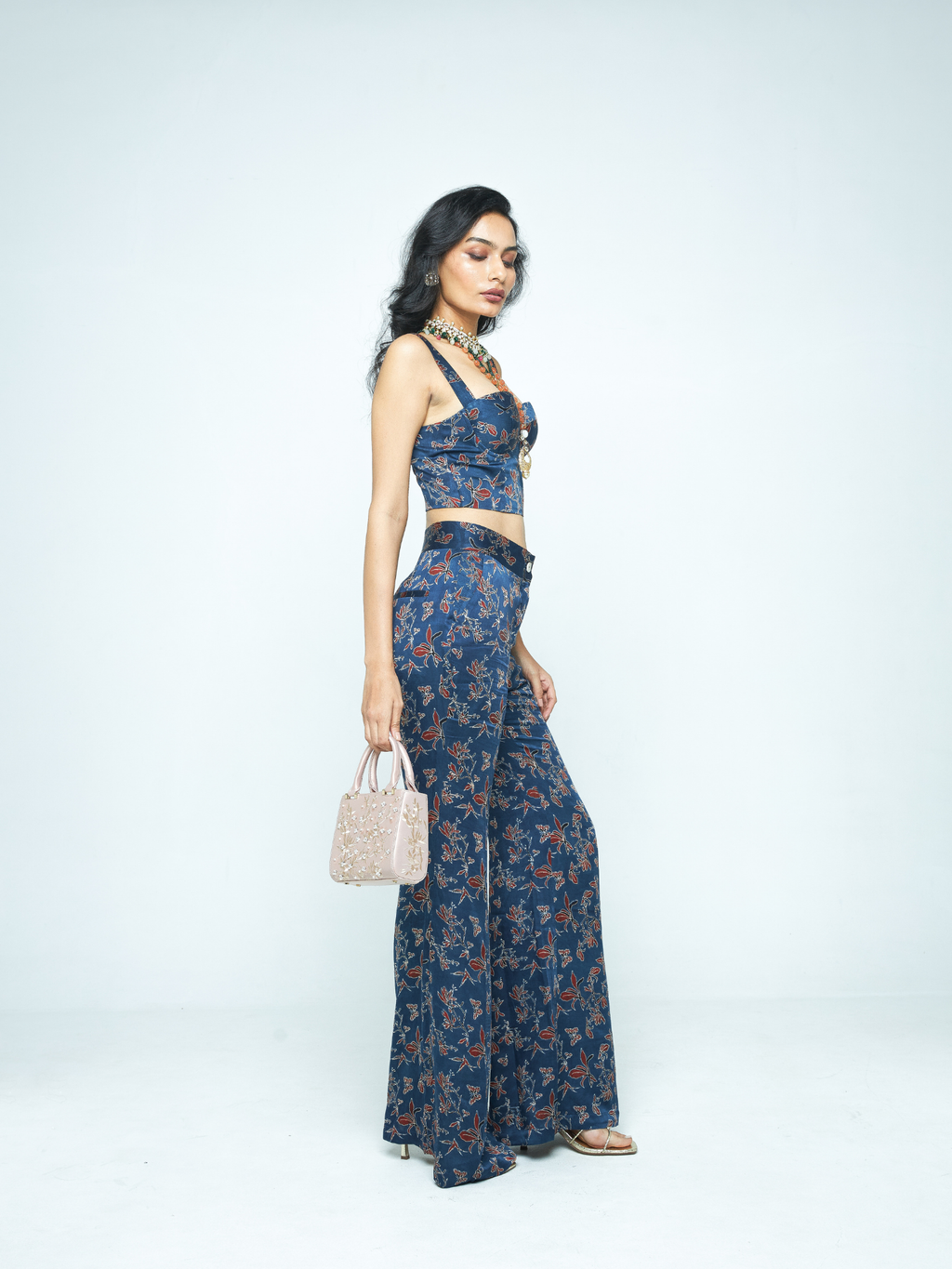 Bloom Corset at Kamakhyaa by Anushé Pirani. This item is Bloom After Dark by Anushe Pirani, Midnight Blueprint, Tops & Shirts, Under $200, Woman co-ord sets, Womenswear