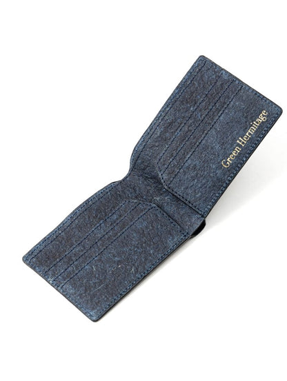 Blue Casual Wear Men Wallet at Kamakhyaa by Green Hermitage. This item is Blue, Casual Wear, Coconut Leather, Free Size, Hemp, Lyocell, Men Wallets, Recycled, Textured