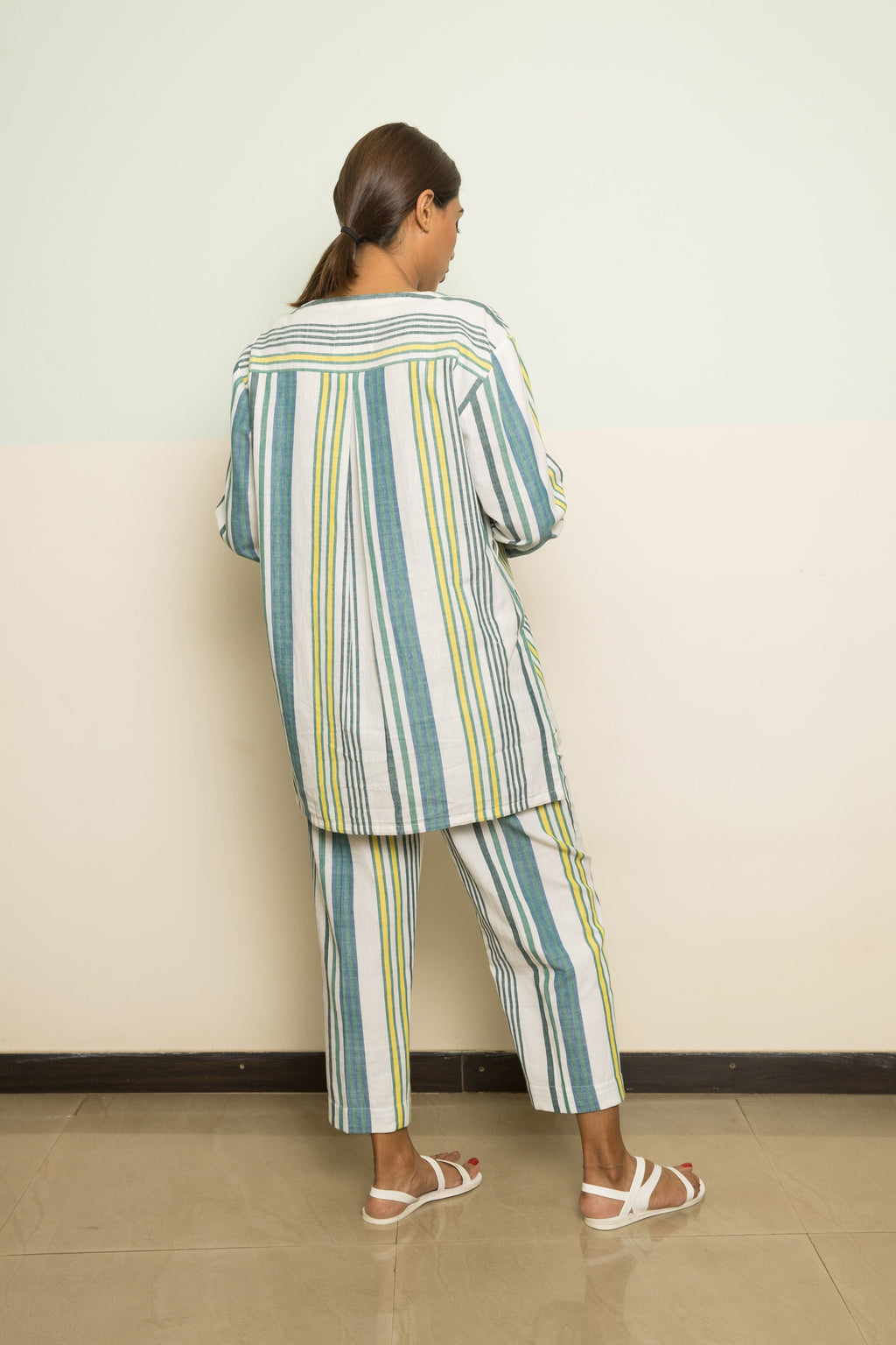 Blue Cotton Casual Co-ord