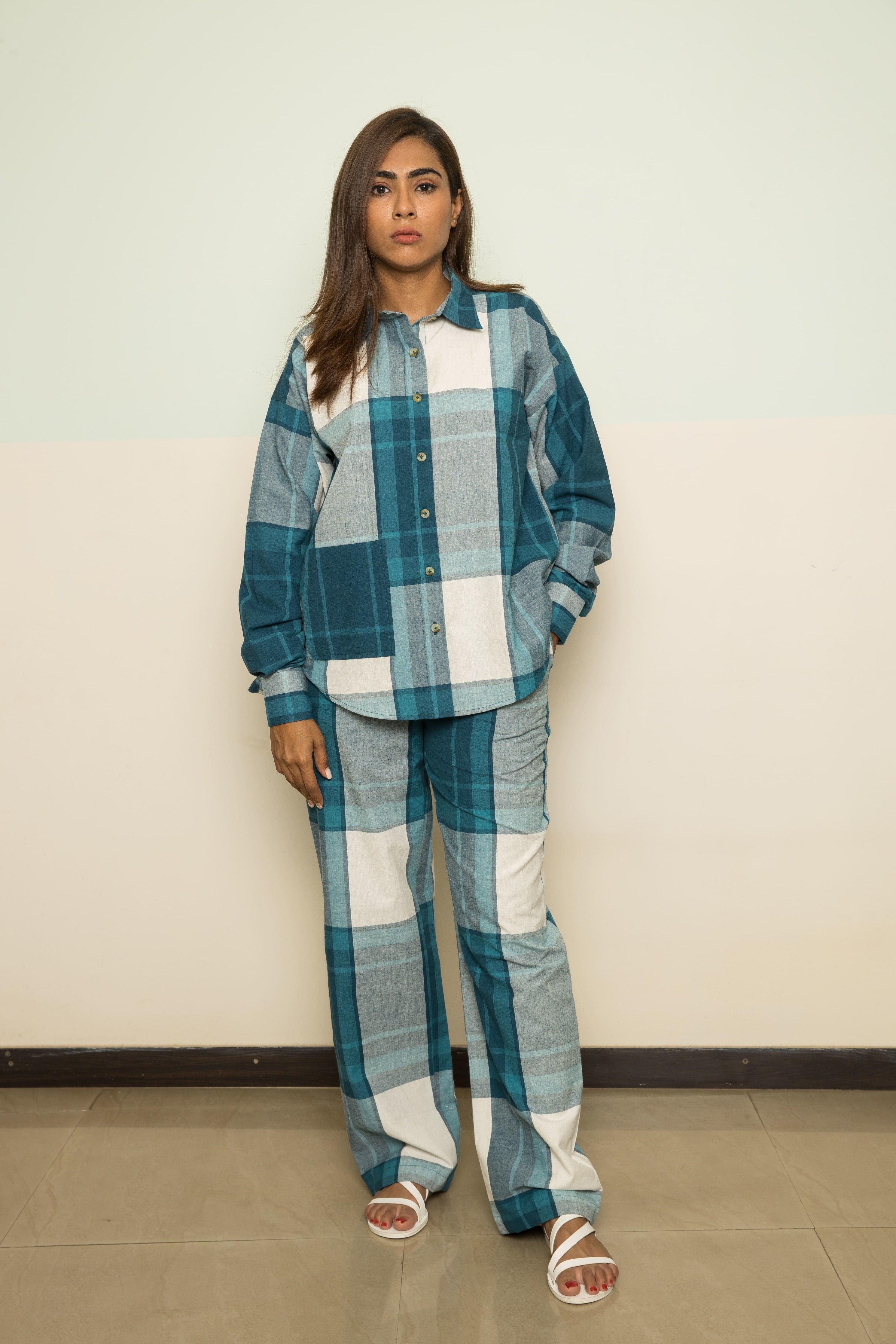 Blue Cotton Co-ord