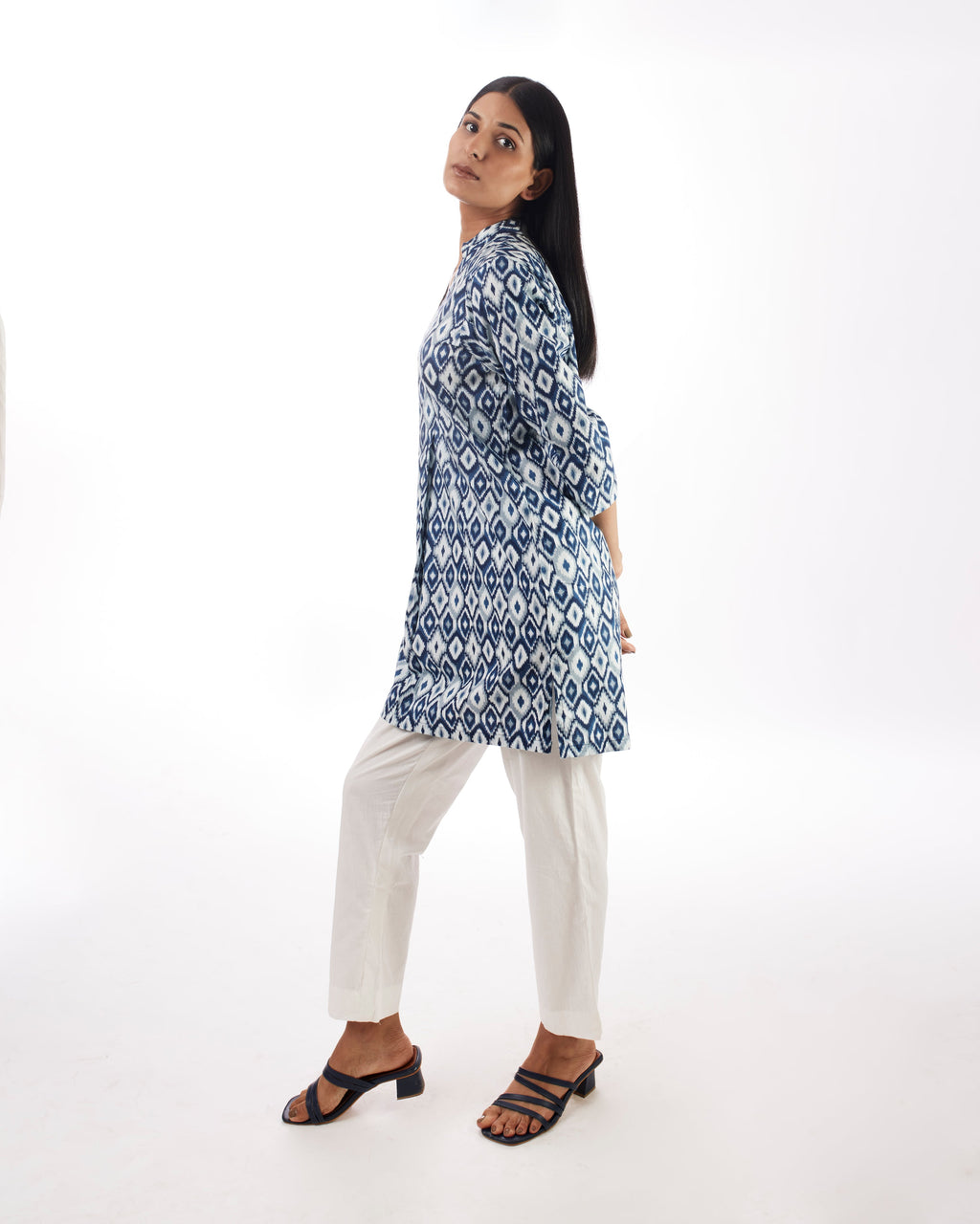 Blue Printed Top With Pant Set at Kamakhyaa by Kamakhyaa. This item is 100% pure cotton, Blue, Casual Wear, Co-ord Sets, KKYSS, Natural, Office, Office Wear Co-ords, Prints, Relaxed Fit, Summer Sutra, Womenswear