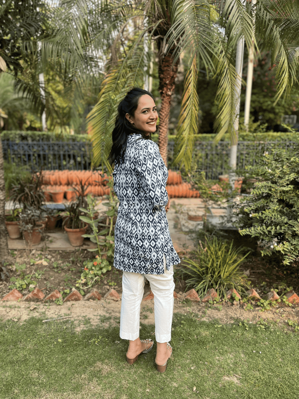 Blue Printed Top With Pant Set at Kamakhyaa by Kamakhyaa. This item is 100% pure cotton, Blue, Casual Wear, Co-ord Sets, KKYSS, Natural, Office, Office Wear Co-ords, Prints, Relaxed Fit, Summer Sutra, Womenswear