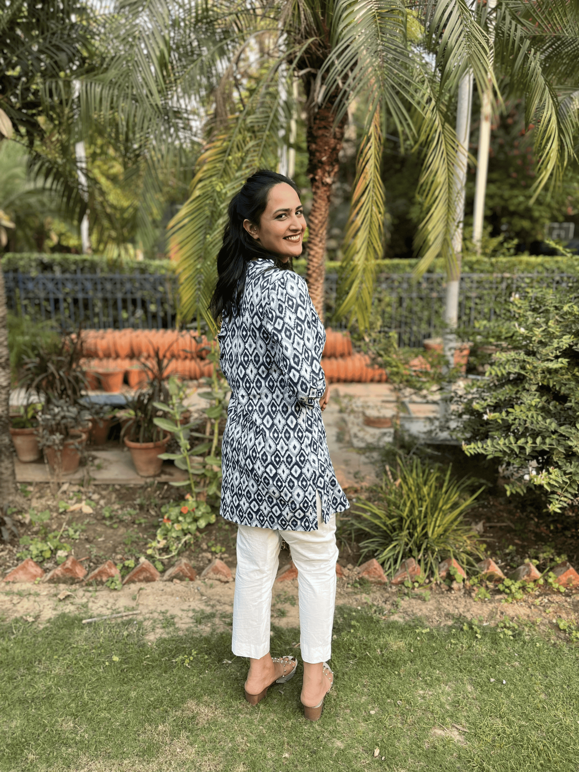 Blue Printed Top With White Pant Co-ord Set at Kamakhyaa by Kamakhyaa. This item is 100% pure cotton, Blue, Casual Wear, Co-ord Sets, KKYSS, Natural, Office, Office Wear Co-ords, Prints, Relaxed Fit, Summer Sutra, Womenswear