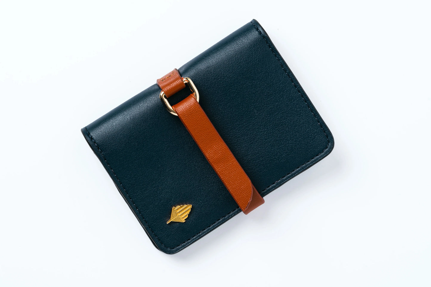 Blue Solid Cardholder at Kamakhyaa by Green Hermitage. This item is Blue, Cactus Leather, Cardholders, Free Size, Hemp, Lyocell, Office Wear, Recycled, Solids