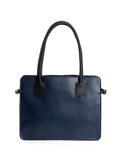 Blue Solid Tote Bag at Kamakhyaa by Green Hermitage. This item is Apple Leather, Blue, Evening Wear, Free Size, Hemp, Lyocell, Recycled, Solids, Tote Bags