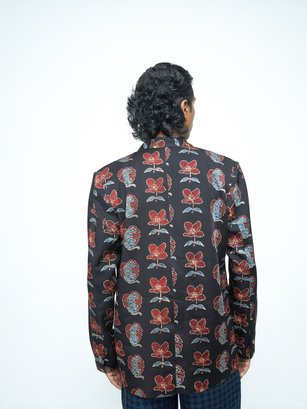 Bold Blazer at Kamakhyaa by Anushé Pirani. This item is Bloom After Dark by Anushe Pirani, Menswear, Midnight Blueprint, T-Shirts & Shirts, Tops & Shirts