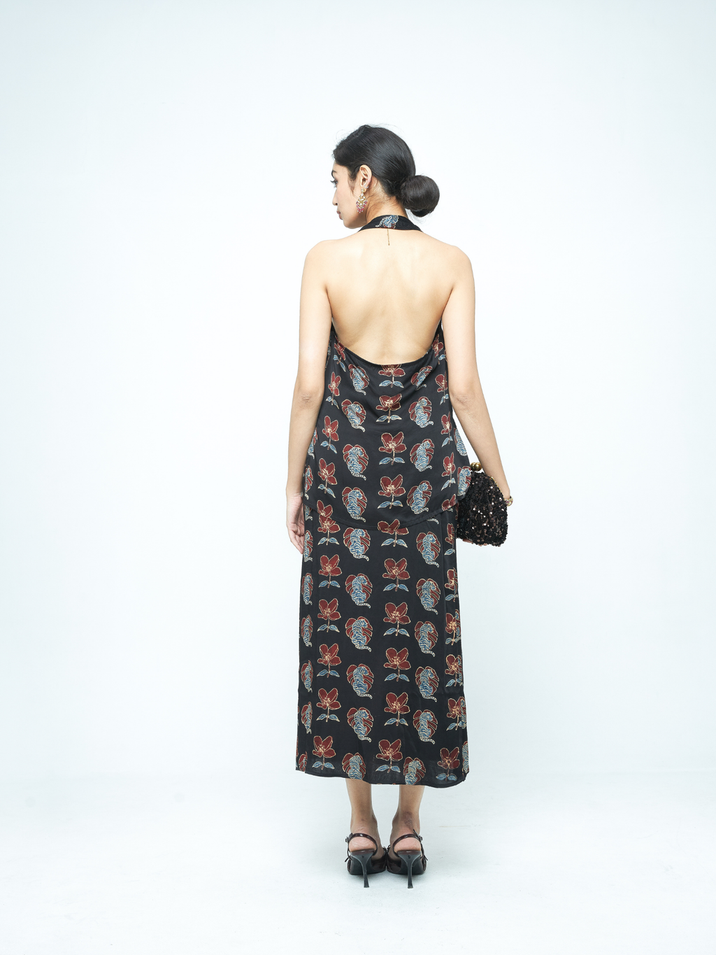Bold Halter at Kamakhyaa by Anushé Pirani. This item is Bloom After Dark by Anushe Pirani, Midnight Blueprint, Tops & Shirts, Under $50, Woman co-ord sets, Womenswear