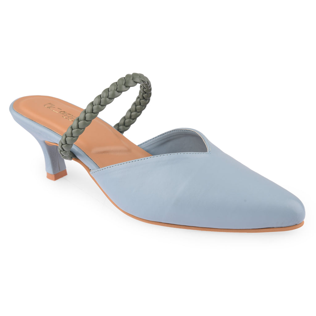 Braided Heels at Kamakhyaa by EK_agga. This item is Baby Blue, Blue, Brunch Wear Footwear, Heels, Light Blue, missing, Pointed Toes Footwear, Sky Blue, Under $50