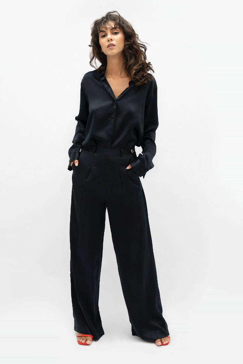 Branson  - Wide Leg Pants - Black