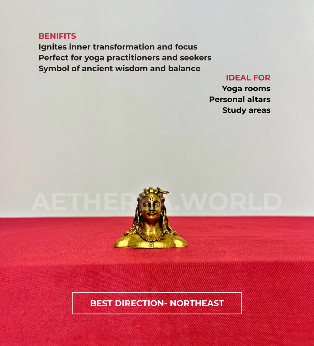 Brass Adiyogi Idol – 100% Pure Brass at Kamakhyaa by Aetherea World. This item is God
