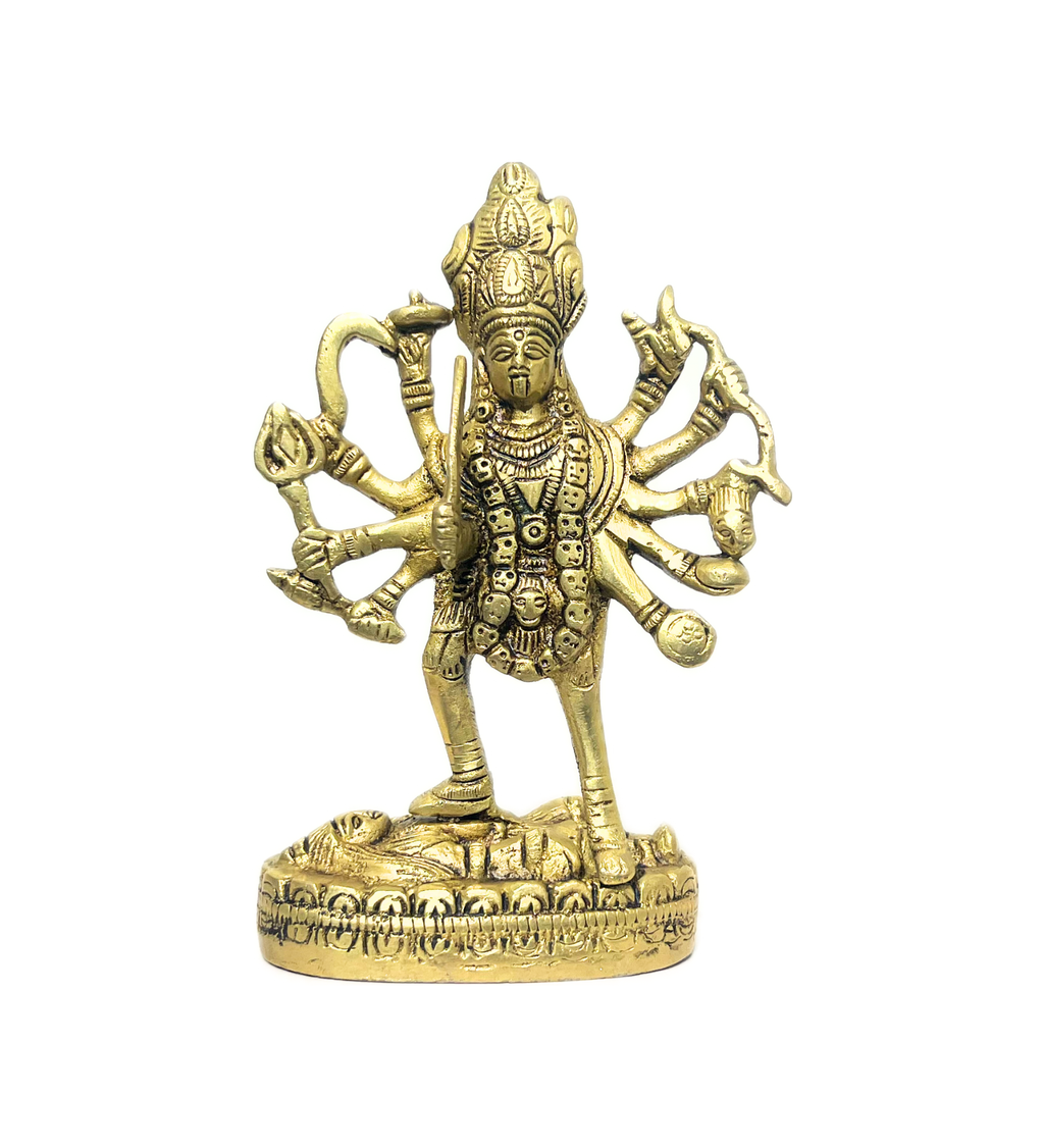 Brass Kali Maa Idol – 100% Pure Brass at Kamakhyaa by Aetherea World. This item is God