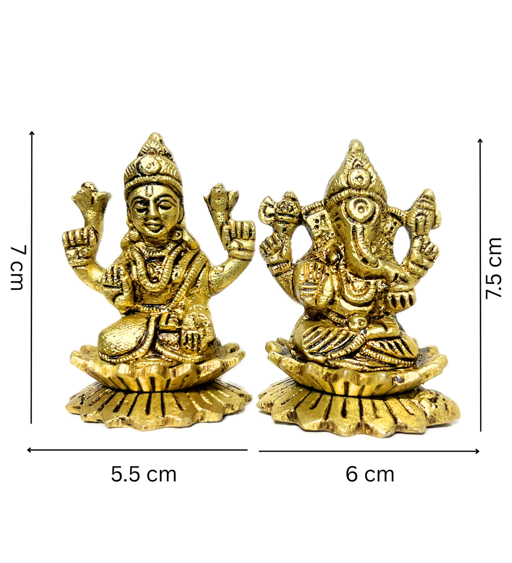Brass Laxmi Ganesh Idol Set – 100% Pure Brass at Kamakhyaa by Aetherea World. This item is God