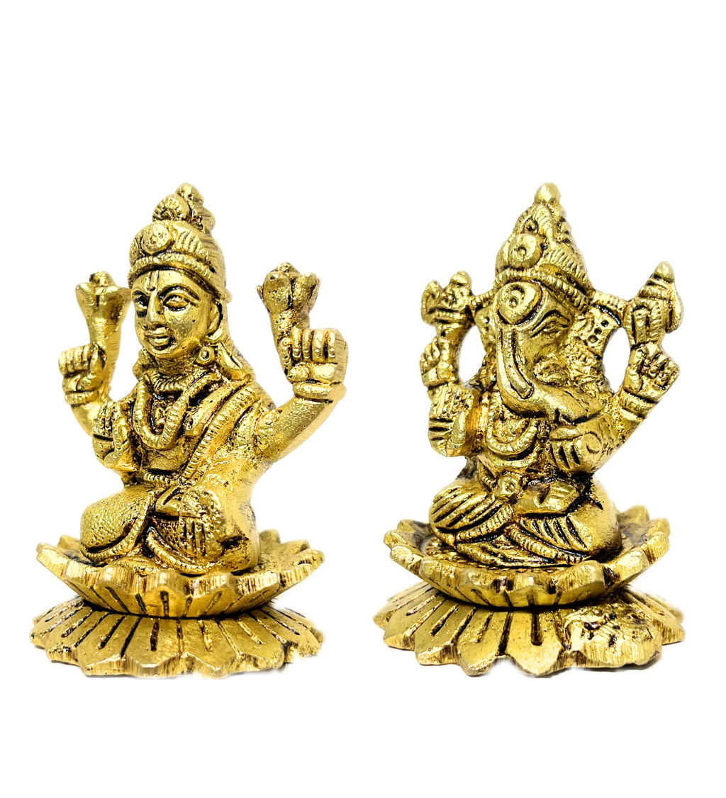 Brass Laxmi Ganesh Idol Set – 100% Pure Brass at Kamakhyaa by Aetherea World. This item is God