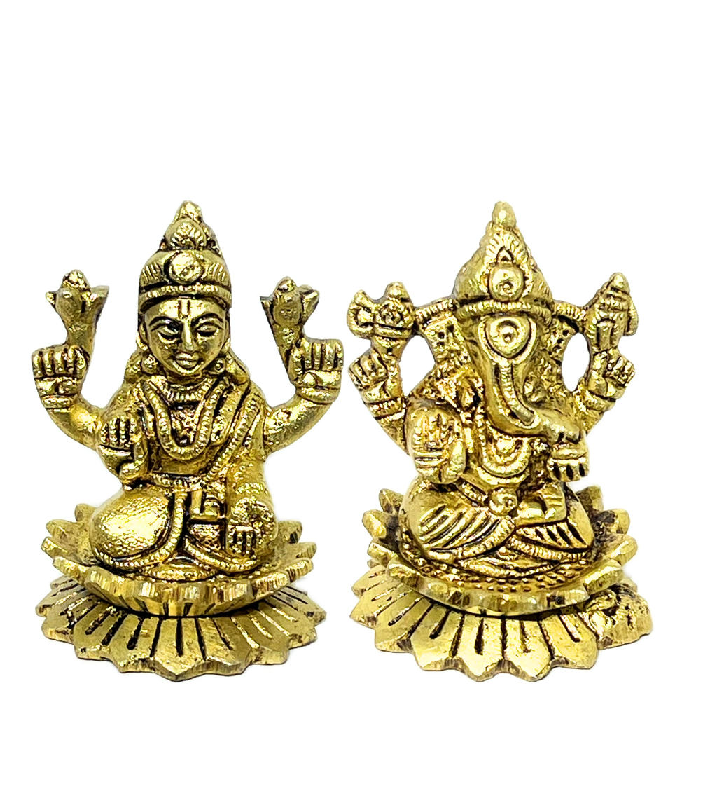 Brass Laxmi Ganesh Idol Set – 100% Pure Brass at Kamakhyaa by Aetherea World. This item is God