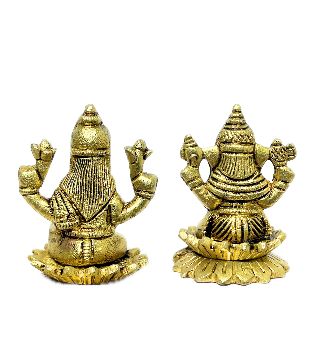 Brass Laxmi Ganesh Idol Set – 100% Pure Brass at Kamakhyaa by Aetherea World. This item is God