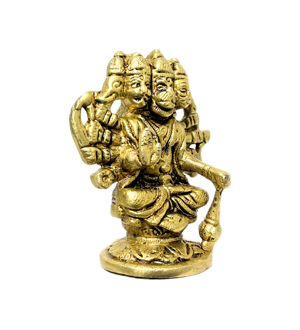 Brass Panchmukhi Hanuman Idol – 100% Pure Brass at Kamakhyaa by Aetherea World. This item is God