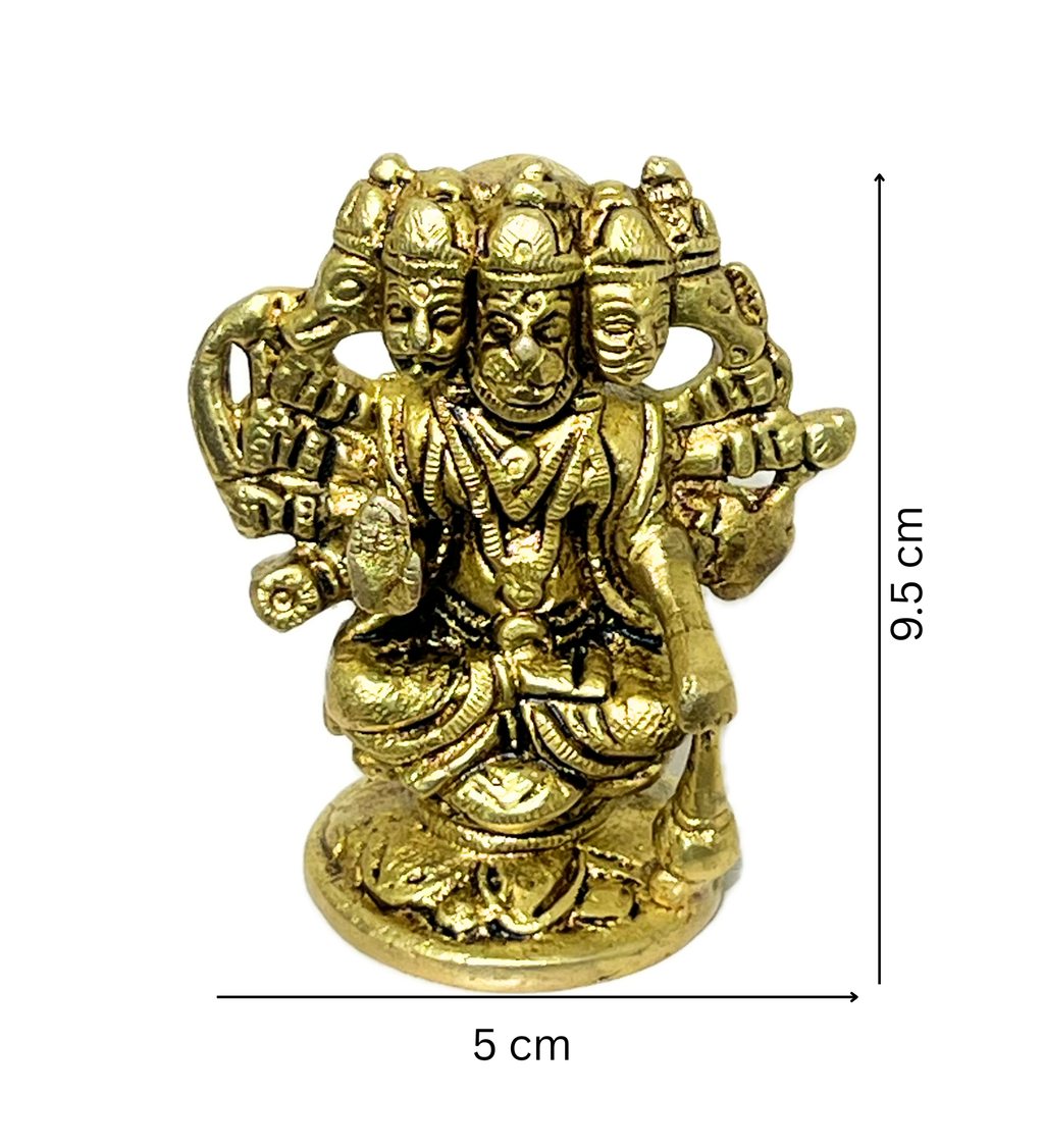 Brass Panchmukhi Hanuman Idol – 100% Pure Brass at Kamakhyaa by Aetherea World. This item is God