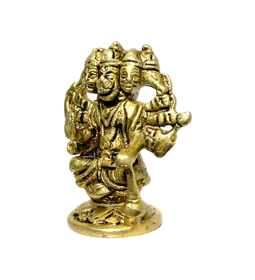 Brass Panchmukhi Hanuman Idol – 100% Pure Brass at Kamakhyaa by Aetherea World. This item is God