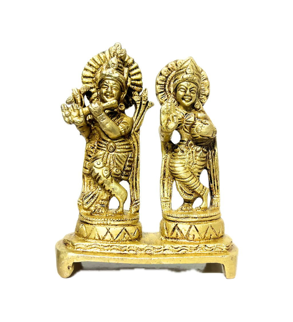 Brass Radha Krishna Idol – 100% Pure Brass at Kamakhyaa by Aetherea World. This item is God