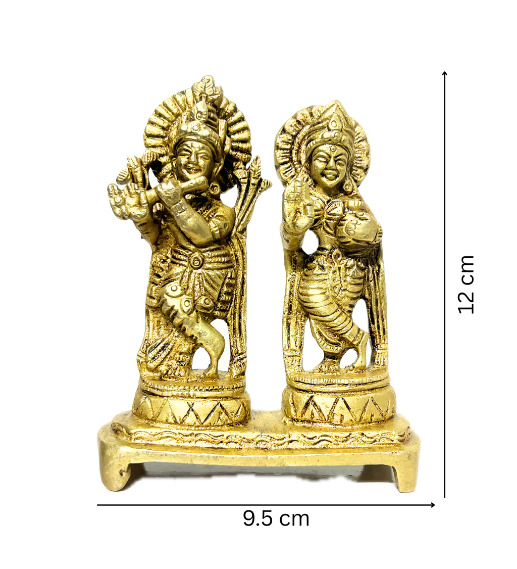Brass Radha Krishna Idol – 100% Pure Brass at Kamakhyaa by Aetherea World. This item is God
