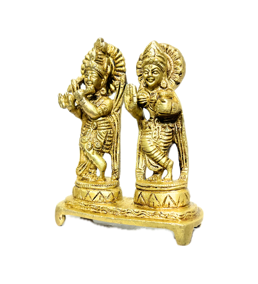 Brass Radha Krishna Idol – 100% Pure Brass at Kamakhyaa by Aetherea World. This item is God
