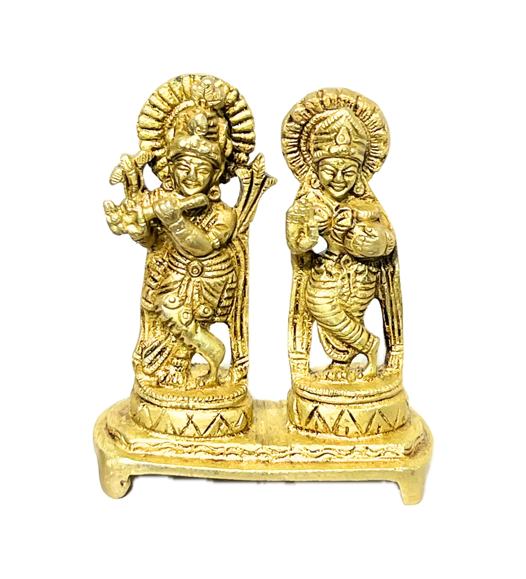 Brass Radha Krishna Idol – 100% Pure Brass at Kamakhyaa by Aetherea World. This item is God