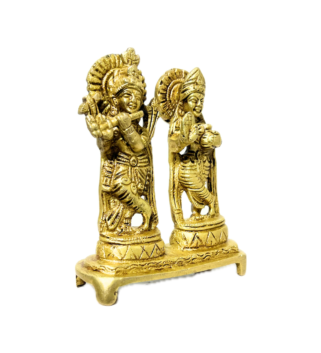Brass Radha Krishna Idol – 100% Pure Brass at Kamakhyaa by Aetherea World. This item is God