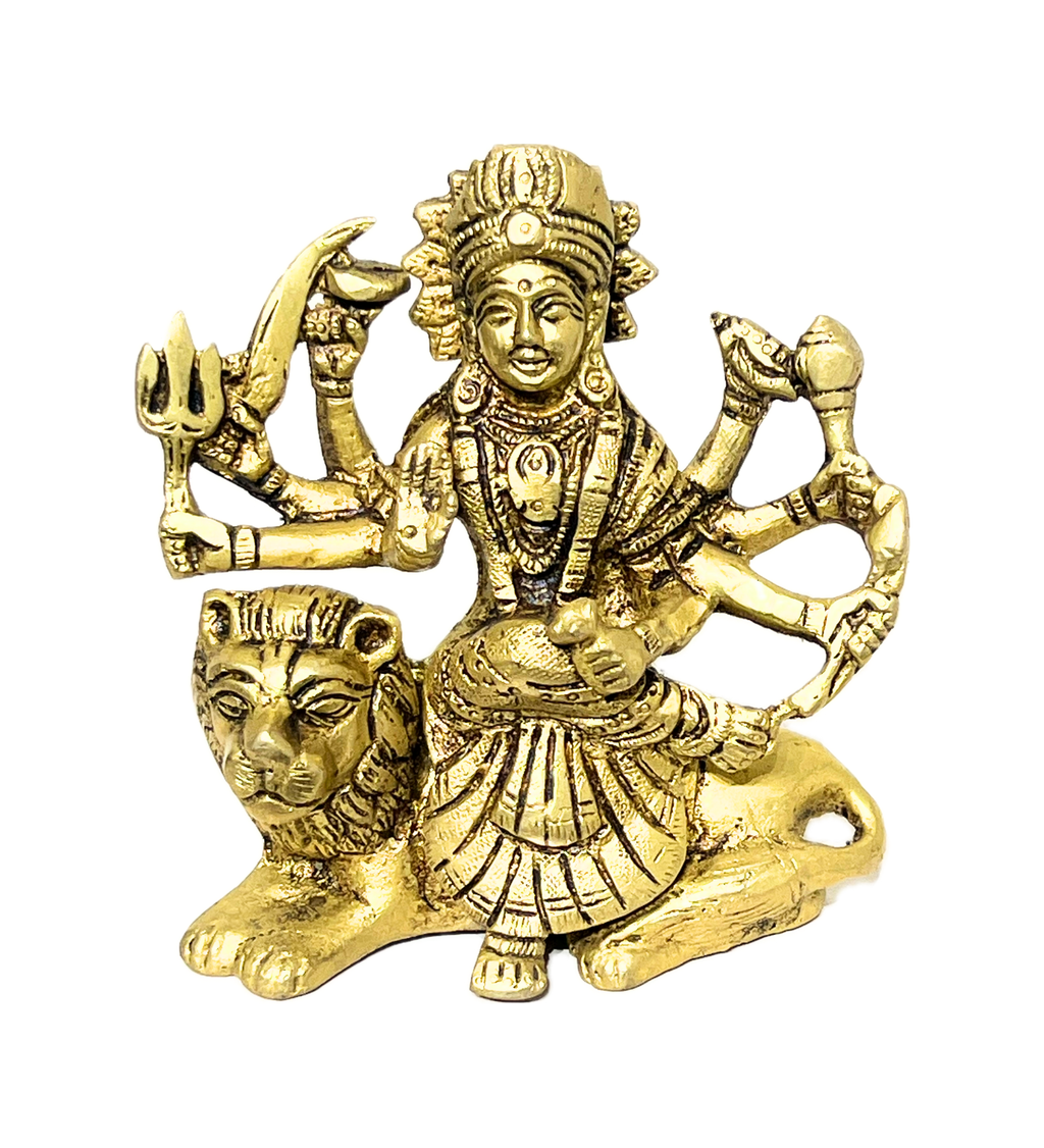 Brass Sherawali Maa Idol – 100% Pure Brass at Kamakhyaa by Aetherea World. This item is God