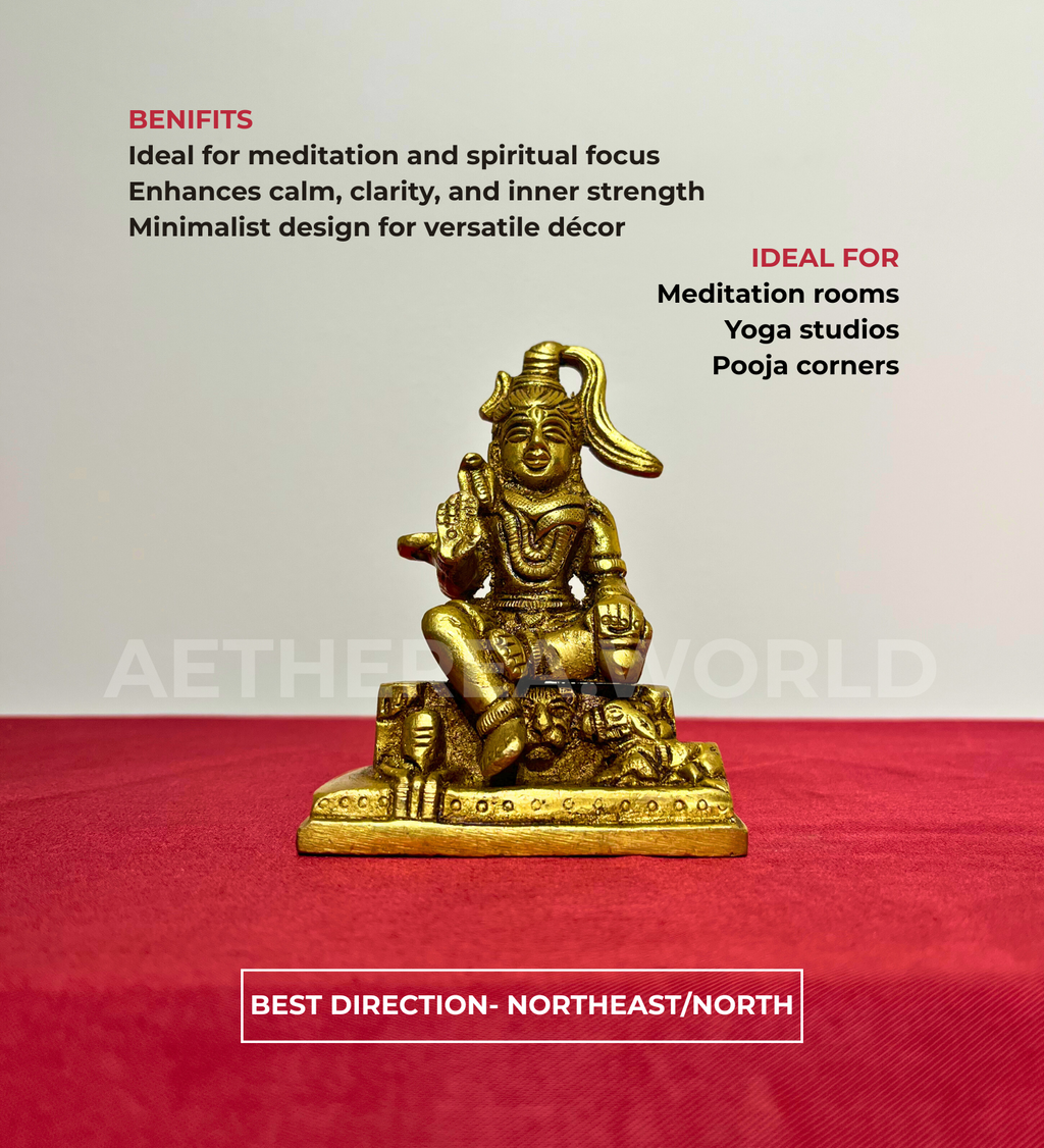 Brass Shiv Ji Idol– 100% Pure Brass at Kamakhyaa by Aetherea World. This item is God, Made from Natural Materials