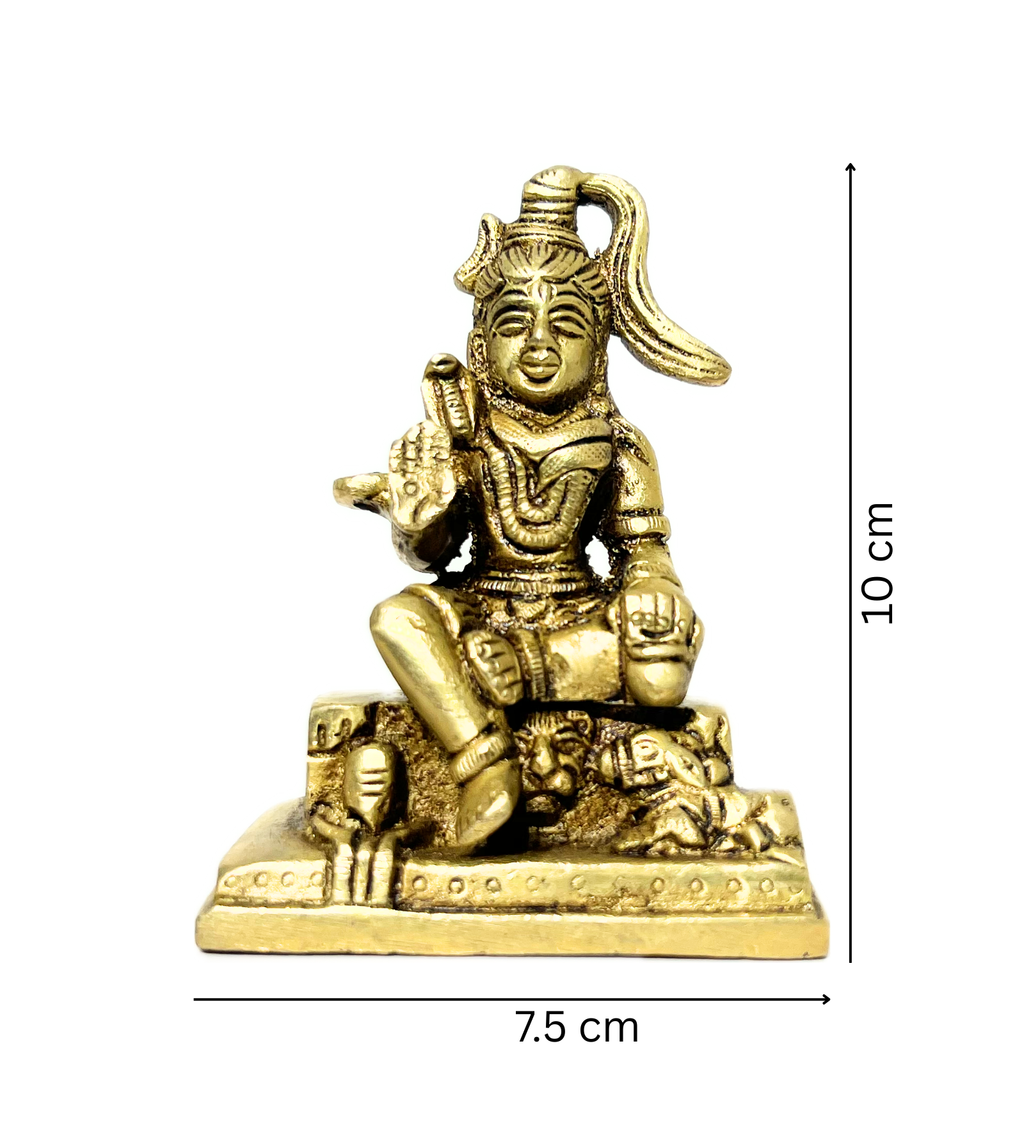 Brass Shiv Ji Idol– 100% Pure Brass at Kamakhyaa by Aetherea World. This item is God, Made from Natural Materials